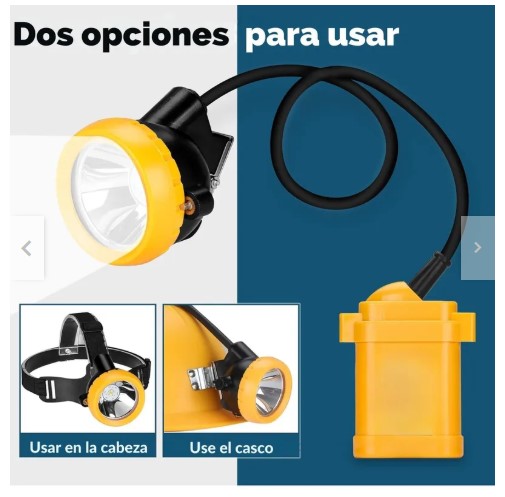 Linterna de cabeza Linterna minero Recargable