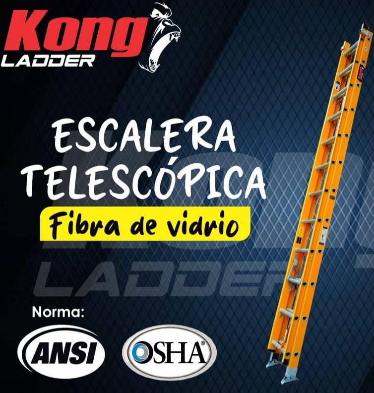 ESCALERA TELESCÓPICA - FIBRA DE VIDRIO