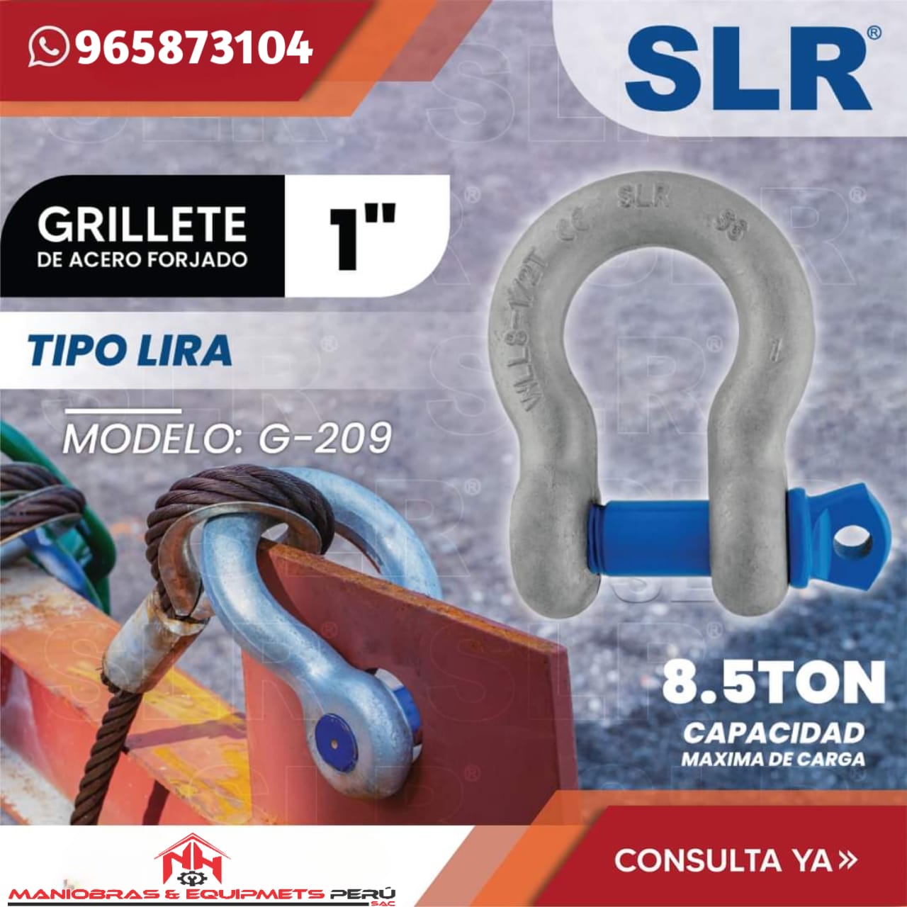 GRILETE 1"  ACERO FORJADO MODELO G-209