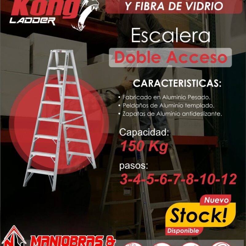escalera-doble-acceso-de-aluminio-y-fibra-de-vidrio